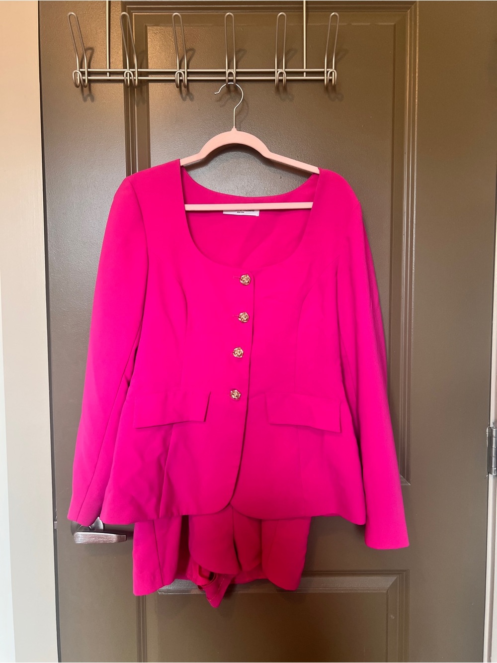 Amanda Uprichard Hot Pink Tailored Blazer